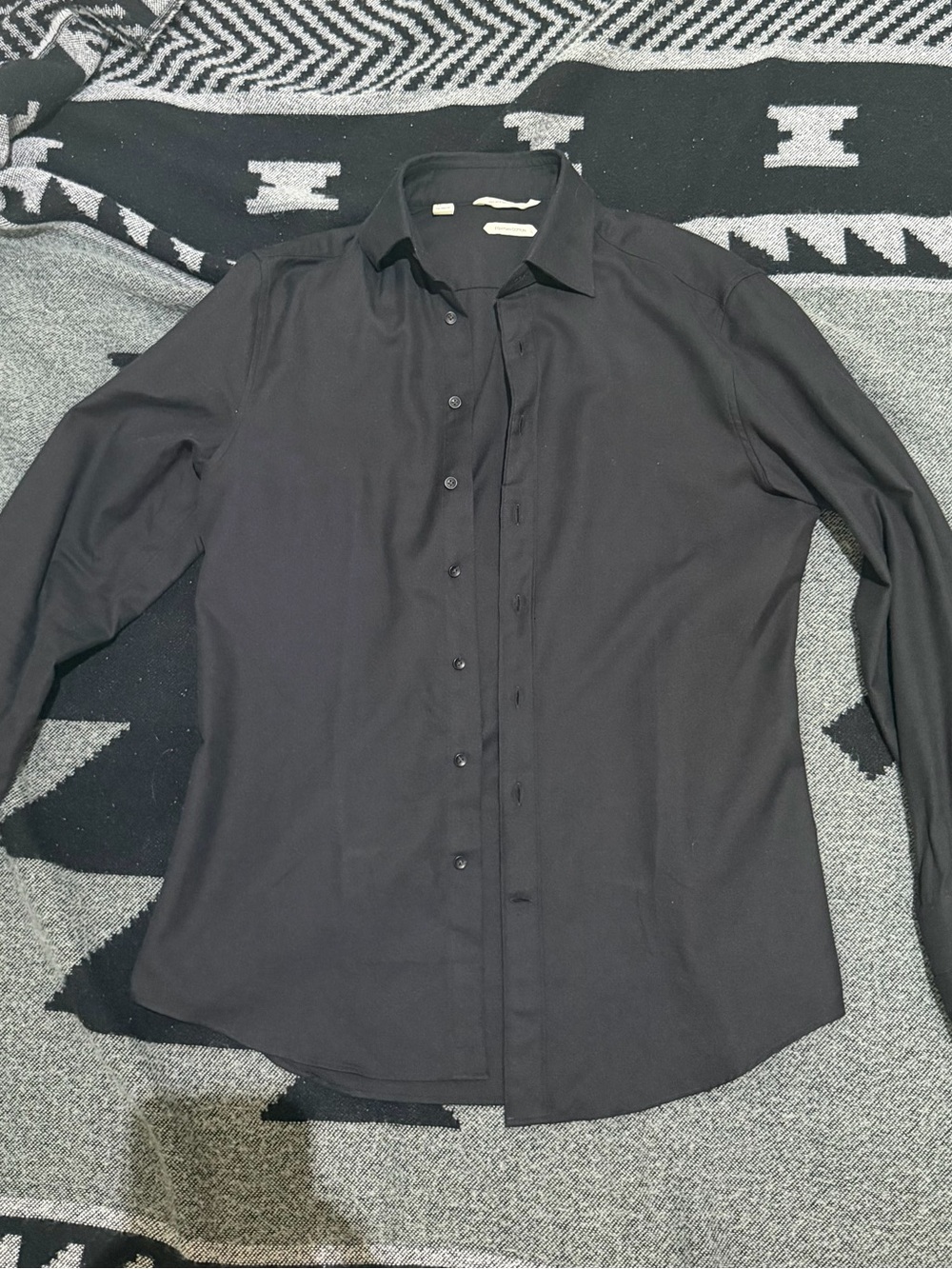 Suitsupply Black Men's Casual Button-Down Shirt